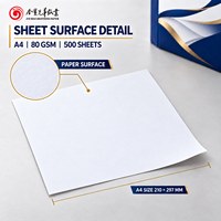 Papier Copie A4 70/75/80 g/m² 500 Feuilles/Rame 5 Rames/Boîte 100% Pâte de Bois Vierge Haute Luminosité Papier d'Impression de Bureau en Gros