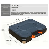 Ensemble d'outils de quincaillerie domestique, perceuse à main à batterie au lithium, kit combiné, boîte à outils, acier au carbone de haute qualité pour l'installation de meubles