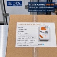Registrador de Datos de Temperatura y Humedad Desechable 4G Global con Protocolo MQTT para Soluciones de Monitoreo de Carga