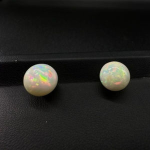 Opale éthiopienne lisse ronde 12mm perles de pierres précieuses blanches en vrac naturelles pour l'approvisionnement en bijoux - Product Image 6