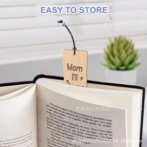 Wooden Mother's Day <b>Bookmark</b> Laser Engraved Classic Cartoon Design For Book Lovers Gift - Product Image 5