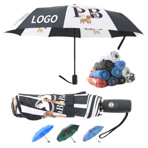 Venta al por mayor promocional de impresión de Marca Protección UV sombrilla para la lluvia paraguas personalizados con logotipo - Product Image 3