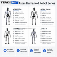 TERKOBOT ATOM Max, Robot Humanoide Bípedo de Tamaño Completo, 41DOF, Carga Útil de 7 kg, IA Incorporada, Robot de Servicio Industrial con Control Remoto MR