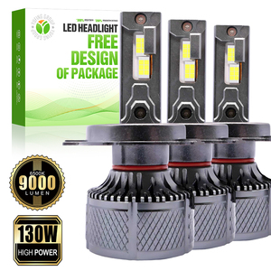 P1B Sans dégradation lumineuse H11 H7 H1 Phares LED Sortie stable 130W 9000LM Double substrat en cuivre Dissipateur de chaleur Faisceau anti-éblouissement - Product Image 1