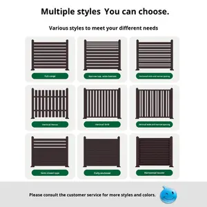 Rampe de clôture en alliage d'aluminium pour <span class=keywords><strong>maison</strong></span> auto-construite, villa, cour, jardin et barrière d'art extérieure - Product Image 4