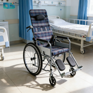 Silla de Ruedas Manual Ligera con Respaldo Alto para el Cuidado en el Hogar, para Personas Mayores con Discapacidad, Plegable, para Hospital - Product Image 1