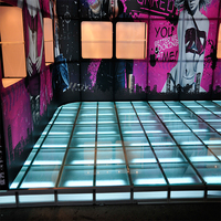 Plancher temporaire transparent Tianyu pour événements en plein air, antidérapant, plancher de danse en verre, stand de salon professionnel, plancher de salon automobile