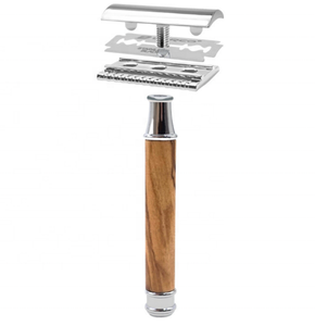 Mango de madera para hombre, afeitadora doble de seguridad, JDK, logo personalizado, doble filo - Product Image 4