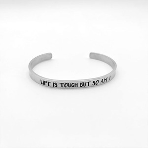 Pulsera inspiradora con letras en inglés, plata tibetana, regalo para mujer, joyería YM-0318 - Product Image 3