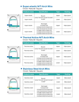 Fil orthodontique dentaire super-élastique en NiTi Denrotary, produit d'hygiène buccale multi-usages