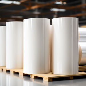 <strong>White</strong> Label Synthetic PP BOPP PET Inkjet <strong>Matt</strong> Silver Self Adhesive Thermal Label <strong>Paper</strong> Jumbo Roll