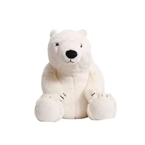 Factory Sale 30cm White Polar Bear Stuffed Animals Sleeping Pillow Bear Hug Cushion Polar Bear Plush Peluche Toy Birthday Gift