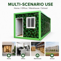 Cabine de bureau modulaire préfabriquée à prix de gros, atelier, mini-maison conteneur avec rangement en acier amovible