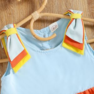 ชุดเดรสเด็กผู้หญิงสไตล์ยุโรปและอเมริกาสำหรับฤดูร้อน ลายปักพิมพ์สดใส ขายส่ง - Product Image 3