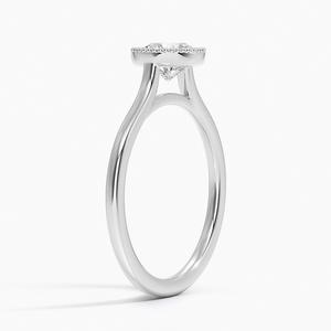 Anillo de compromiso elegante con piedra de cristal plateada y blanca, joyería para propuesta de matrimonio, regalo de amor para mujeres - Product Image 2