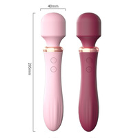 Vibrierender Doppelkopf-AV-Stick für weiblichen Orgasmus – Starker Schock-Massagestab für die weibliche Masturbation – Klitoraler Zweiter Höhepunkt