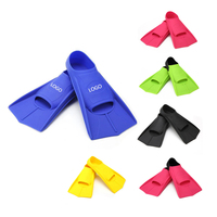Sinodiving pas cher prix nouvelle conception palmes d'entraînement palmes courtes en Silicone pour la natation Silicone souple grande taille adulte Surf