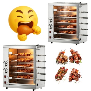Máquina de Pollo Asado a Gas con 6 Varillas, Ventana de Visualización e Iluminación <span class=keywords><strong>Interior</strong></span> para Buffet de Desayuno en Hoteles - Product Image 3