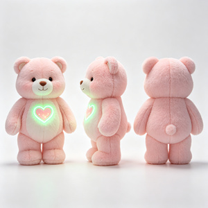 Ourson en peluche doux et lumineux à faible intensité, compagnon <span class=keywords><strong>de</strong></span> sommeil moelleux pour enfants, idéal pour la peur du noir, parfait pour la Saint-<span class=keywords><strong>Valentin</strong></span> en couple - Product Image 2