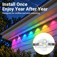 Lumière à pixels RGBW permanente pour extérieur de 30 mm, UCS2904 SMD5050 DC24V IP67, chaîne lumineuse pour la décoration des toits et des avant-toits des maisons