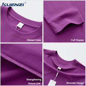 Camiseta Kuenzi con Logotipo Personalizado, 100% Algodón, Talla Grande <span class=keywords><strong>3X</strong></span>, 240 g/m², Cuello Redondo, Manga Larga, para Hombre - Product Image 3