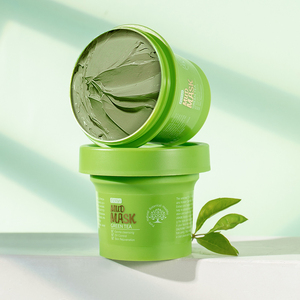 Mascarilla Facial de Arcilla de Té Verde Purificante y Controladora de Grasa de Marca Privada con Matcha para Rostro y Nariz, Ingredientes Libres de Químicos - Product Image 1