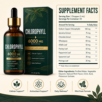 Gouttes de chlorophylle liquide 60 ml, chlorophylline de sodium-cuivre standardisée 100 mg pour le soutien de la santé immunitaire et cutanée, en vrac
