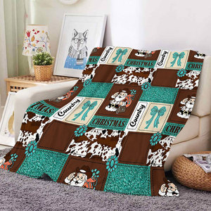 Manta de lana con estampado navideño al por mayor, suave y acogedora para sofá, decoración del hogar, regalo de invierno - Product Image 3