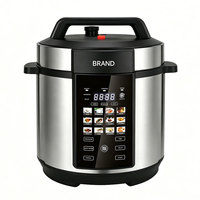 Cuisinière à pression numérique multifonctionnelle intelligente et durable en acier inoxydable de 6 L, grande capacité, 12 fonctions en 1, LED, pour la maison