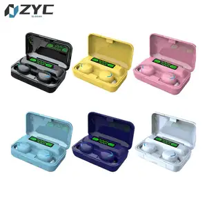 2023 New Design LED Display Sport Waterproof Wireless Earbuds OEM Brand Logo F9-5 Wireless earphone