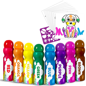 Marcadores de Puntos de 8 Colores NOVISON, Marcadores de Arte de Plástico Lavables para Niños Pequeños y Niños, Materiales de Arte - Product Image 1