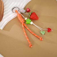 Porte-clés personnalisé en forme de tranches de citron, cordon décoratif mignon pour sac, accessoire de charme fruité