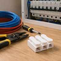 Connecteur à raccord rapide autobloquant CH-3(6A) 3 entrées 6 sorties, conception à pression pour installations de plafonniers LED et de lampes à panneau
