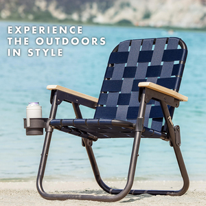 <span class=keywords><strong>Chaise</strong></span> de lune à cadre <span class=keywords><strong>en</strong></span> métal durable léger avec dossier haut sangles d'épaule ré-sangles <span class=keywords><strong>chaise</strong></span> de pelouse pliable de Camping <span class=keywords><strong>en</strong></span> plein air - Product Image 2