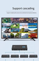 Commutateur multi-vue 4K HDTV 4x1 en temps réel, affichage quadruple sans coupure pour commutateur HD avec télécommande et accessoires audio et vidéo