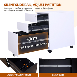 Tốt nhất lạnh cán nội thất văn phòng phổ bánh xe mỏng kim loại 3-ngăn kéo di động dọc nộp hồ sơ kim loại <span class=keywords><strong>Slimline</strong></span> di động bệ - Product Image 4