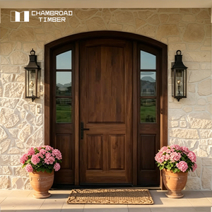 Porte <span class=keywords><strong>d</strong></span>'entrée moderne <span class=keywords><strong>en</strong></span> bois massif avec panneaux latéraux double vitrage, étanche, certifiée CE, sur mesure pour <span class=keywords><strong>villa</strong></span> - Product Image 1