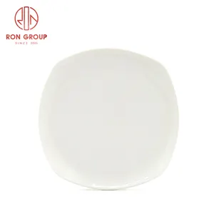 Chine fabricant pas cher prix blanc porcelaine plats restaurant vaisselle en gros céramique ronde dessert assiettes blanches ensemble
