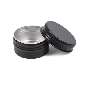 30ml 30g 47*24mm Petit Rond <span class=keywords><strong>DIY</strong></span> <span class=keywords><strong>Baume</strong></span> À Lèvres Stockage Noir Aluminium Pot Cosmétiques Emballage Conteneur Boîte En Étain Bougie Boîte En Étain - Product Image 5