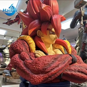 Estatua de Personaje de Anime de Fibra de Vidrio a Tamaño Real, Estatua de Resina de Vegeta, Escultura de Busto de Resina de Gogeta - Product Image 4