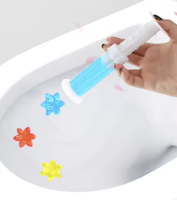 Gel nettoyant pour toilettes en forme de fleur de haute qualité, vente en gros, agent de nettoyage de toilettes personnalisé