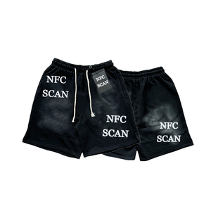 Shorts décontractés pour hommes Stock X de qualité supérieure 100 % coton, style rétro Hell Street, avec étoiles, NFC SCAN, coupe ample, pour le sport - Product Image 1