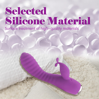 USB Rechargeable IPX7 Étanche Médical Silicone Lapin Vibrateur 10 Fréquences Réaliste G-Spot Gode pour Couples Sex Toys