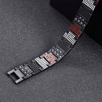 Bracelet magnétique pour hommes et femmes, motif de santé cardiaque, en acier inoxydable plaqué or classique, vente chaude