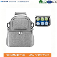 Sac isotherme double compartiment personnalisé pour lait maternel, sac de transport portable en tissu Oxford pour biberons, sac de rangement étanche pour tire-lait