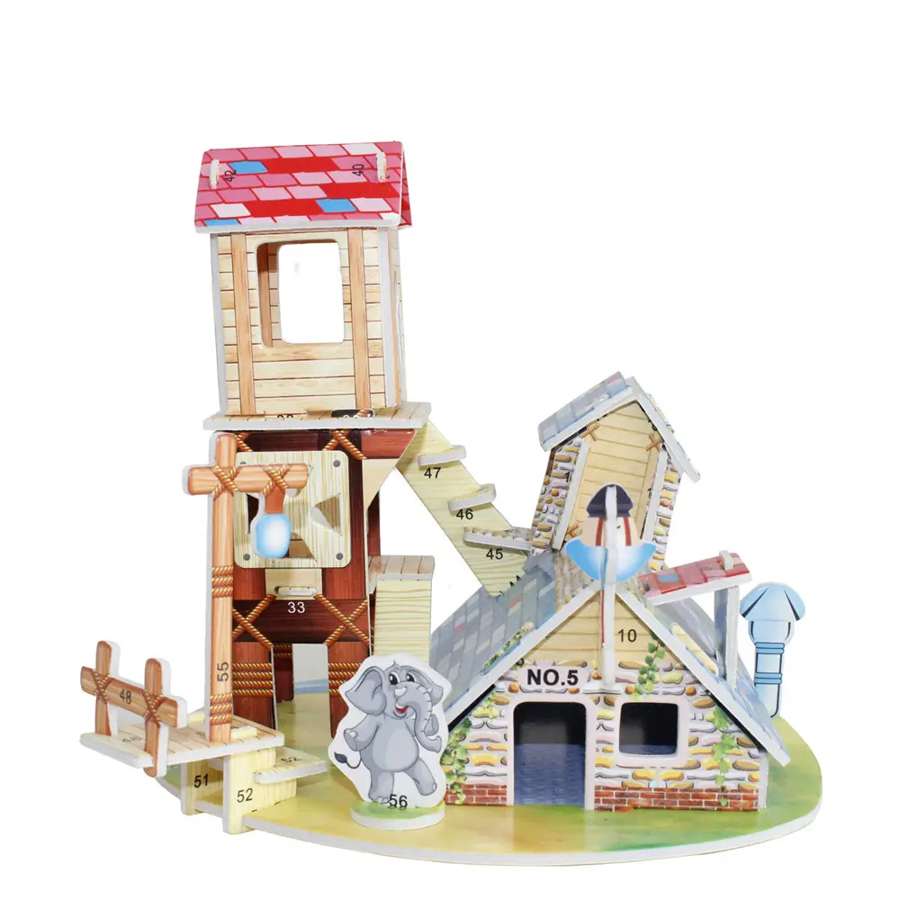 Zilipoo Foam Combination House Jigsaw 3D Puzzle Toys for Kids
