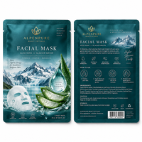 Échantillon gratuit personnalisé imprimé sur mesure, sachets cosmétiques en aluminium à trois soudures, emballage pour masques faciaux