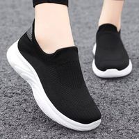 Chaussures de marche respirantes en tricot pour femmes, légères, avec coussinets, baskets décontractées pour femmes