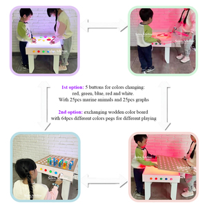 Table sensorielle LED à changement de <span class=keywords><strong>couleur</strong></span>, table d'apprentissage LED multifonction pour la thérapie d'intégration sensorielle et le soutien de l'autisme - Product Image 5