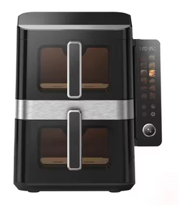 11L New Air Fryer 5.5L+5.5L Stack Air Fryer With <b>Folding</b> Touch <b>Screen</b> Big Colorful Menu - Product Image 2